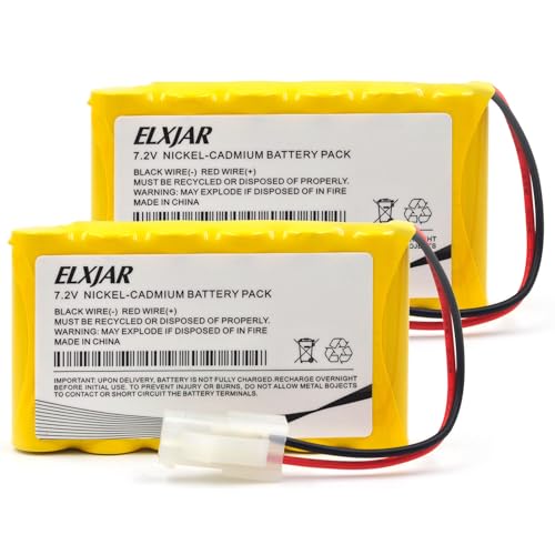 (2-Pack) 7.2V 800mAh Ni-Cd Battery for Huanqi HQ 516, 558, 549 | Rechargeable battery packs with 5557 connector for compatible Huanqi RC tanks and vehicles; verify plug before ordering.