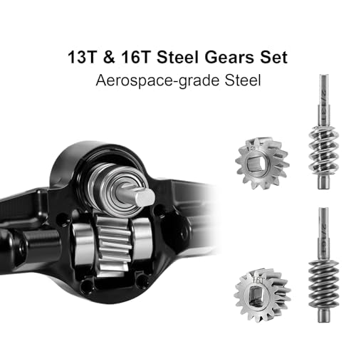 INJORA +3mm Planet Axles with Brass Steering Knuckles for Axial SCX30