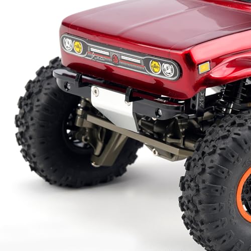 DJX CNC Aluminum Front and Rear Bumper with Light for 1/18 RC Rock Crawler Car Redcat Ascent-18 Upgrade Parts
