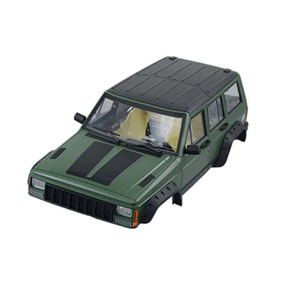 RC Car Hard Body Shell Kit,313mm Wheelbase Cherokee Body Car Shell for 1/10 RC Crawler Axial SCX10 & SCX10 II 90046 90047 TRX4 Kit (Army Green) - color: Army Green