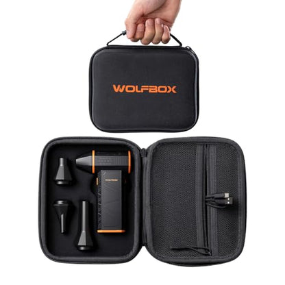 WOLFBOX Hard Carrying Case for MF50 Electric Air Duster [CASE ONLY, Device Not Included], Shockproof Travel Storage Bag for Compressed Air Blower & Accessories, Splash-Proof - size: SB50-MF50