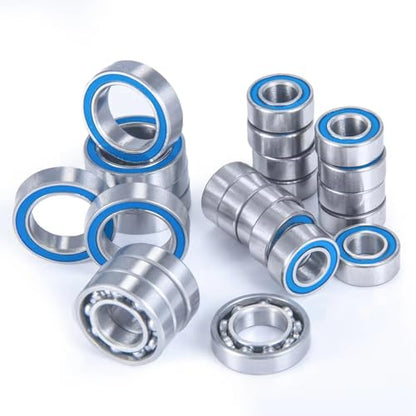Parts For Element For Enduro For Sendero 1/10 24Pcs Wheel Hub Axle Blue Rubber Sealed Bearing Kit RC Car Truck Model Parts