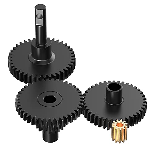 Hardened Steel Transmission Gear Set Upgrade Parts for 1/18 TRX-4M Crawler Car, Comes with Transmission Gears, Pinion Gear and 6 Bearings