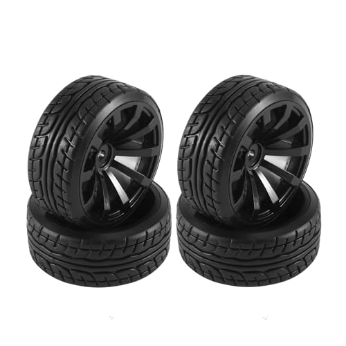 Hard Plastic 65mm 1/10 RC Racing Car Tires On Road Touring Drift Car Tyre Wheels Compatible with TT01 TT02 XV01 PTG-2