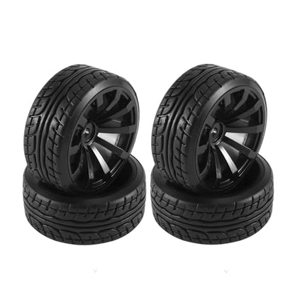 Hard Plastic 65mm 1/10 RC Racing Car Tires On Road Touring Drift Car Tyre Wheels Compatible with TT01 TT02 XV01 PTG-2