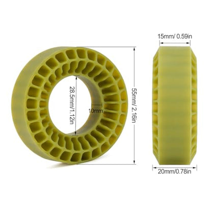 1.0 tire inserts, silicone inserts 1.0 Silicone Rubber Tire Inserts for RC TRX4M SCX24 Fcx24 Ax24 1/18 1/24 RC Crawler Wheels Tire Foam Fill Kit for OD 58-63mm (Green) - color: Green