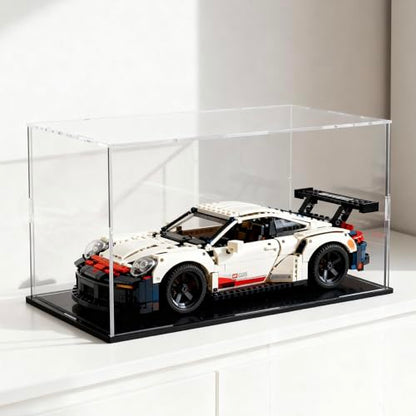 Acrylic Display Case for Collectibles and Toys, Versatile Clear Acrylic Display Box with Black Base for Showcase and Displaying, 11x7x7-inch - size: 11"L x 7"W x 7"H
