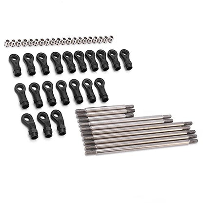 CHICIRIS RC Metal Link Tie Rod Pull Rod Set with End Ball, for 82056-4 82006-4 1/10 RC Car