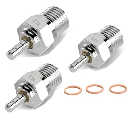 3PCS RC Glow Plugs No.3 N3 Hot 70117 Nitro Engine Parts Replace OS 8 for Losi HPI Redcat HSP Himoto 1/8 1/10 RC Car Truck Buggy（Silver