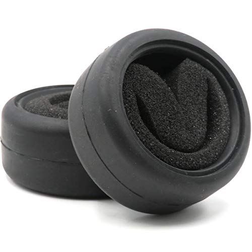 hobbysoul 24pcs RC 1/10 On Road Slick Tire Rubber Tyre with Foam Insert Fit for 1:10 Touring Drift Car Wheel Rim