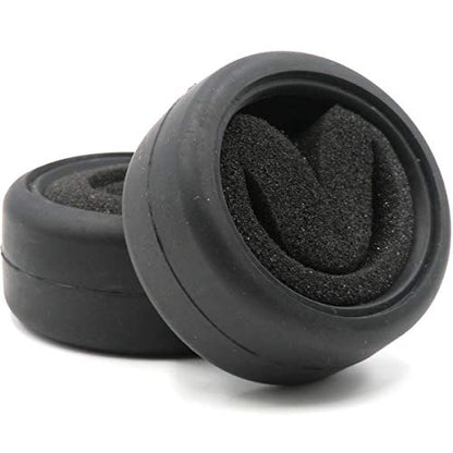 hobbysoul 24pcs RC 1/10 On Road Slick Tire Rubber Tyre with Foam Insert Fit for 1:10 Touring Drift Car Wheel Rim