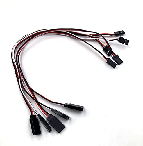 Aliotech 300mm Remote Control Servo Extension Cord Cable Male to Female Servo Extension Lead Wire Cable for RC JR Futaba RC Car or Airplane