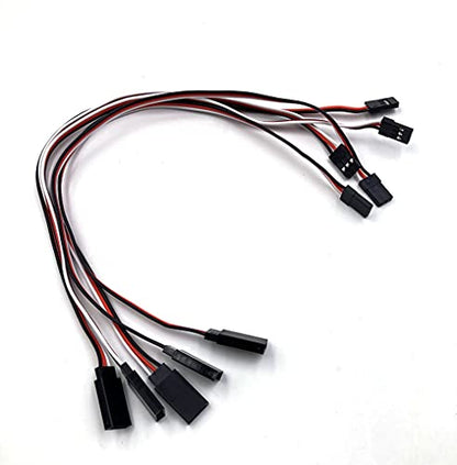 Aliotech 300mm Remote Control Servo Extension Cord Cable Male to Female Servo Extension Lead Wire Cable for RC JR Futaba RC Car or Airplane