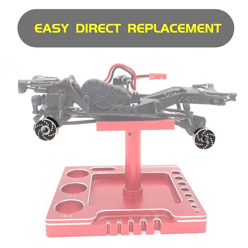 Brass Steering Knuckles & Rear Axle Weights for 1/30 Scale RC Crawler | Black Coating,CNC Machined,Heavy Duty Upgrade Parts,Easily install,Precision Fit