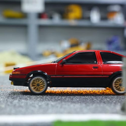 1/18 RC Drift Racing Car Rwd LDRC LD1801 Wireless Control Vehicle Gyroscope Light System Motor Servo ESC - color: Red