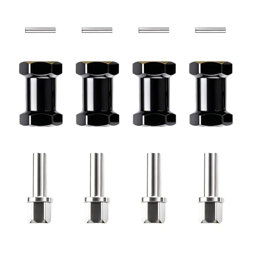 20mm Brass Hex Hub Extension Adapter Upgrade for 1/10 SCX10 D90 | Fit 1/10 Axial SCX10 & D90 crawler vehicles. Widen wheel track for stability. Solid brass durable RC modification parts. - size: 17mm