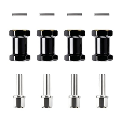 20mm Brass Hex Hub Extension Adapter Upgrade for 1/10 SCX10 D90 | Fit 1/10 Axial SCX10 & D90 crawler vehicles. Widen wheel track for stability. Solid brass durable RC modification parts. - size: 17mm