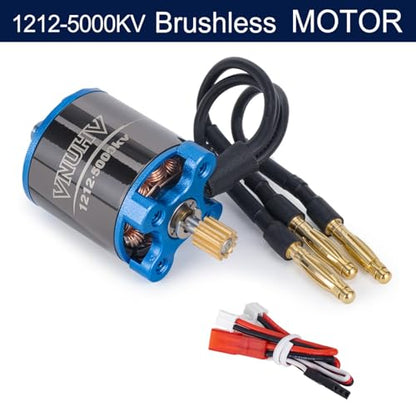 Brushless Motor ESC Combo,1212 5000KV Outrunner Rotor Motor,25A ESC for 1/30 Axial SCX30 Bronco Jeep RC Crawler Upgrade Parts