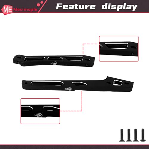 Alloy Front Rear Chassis Brace ARA320754 ARA320756 for Arrma 1/8 Kraton 6S EXB AVC 4X4 RTR V6 Series Upgrade Parts Black - color: Black