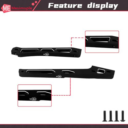 Alloy Front Rear Chassis Brace ARA320754 ARA320756 for Arrma 1/8 Kraton 6S EXB AVC 4X4 RTR V6 Series Upgrade Parts Black - color: Black