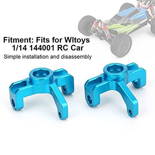 Keenso so RC Car Hub Carrier, Aluminum Alloy Steering Hub Carrier Knuckle LeftRight Upgrade Parts Fits for WLtoys 114 144001 RC Car (1251BBlue)
