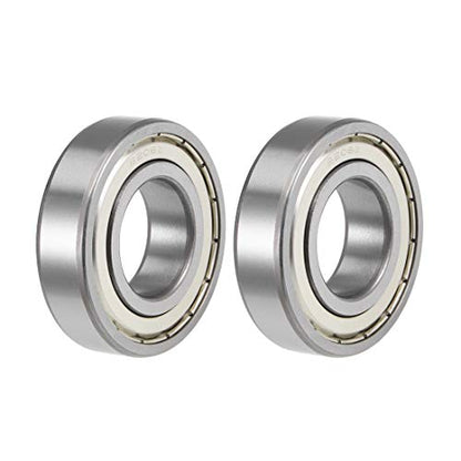 uxcell 6206ZZ Deep Groove Ball Bearings Z2 30mm X 62mm X 16mm Double Shielded Carbon Steel 2pcs - size: 30mmx62mmx16mm