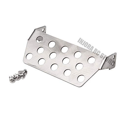 INJORA Chassis Armor Axle Protector Skid Plate for 1/10 RC Crawler TRX-4,Stainless Steel