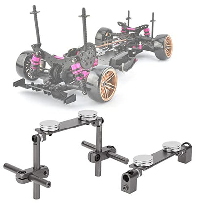HERCHR RC Car Magnetic Body Post, Aluminum Alloy Magnetic Body Shell Mount Kit for 1/10 RC Racing Car - color: Ti