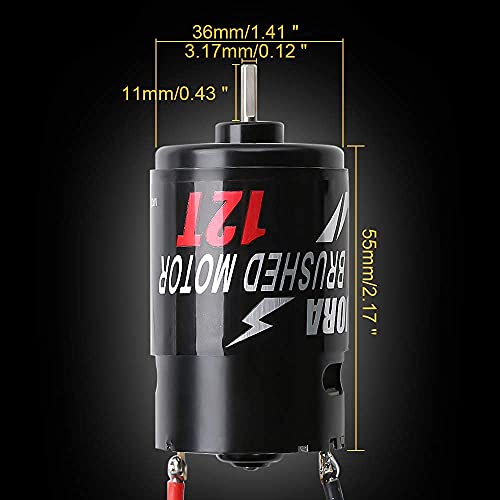 INJORA RC Motor 550 Brushed Motor and Servo 35KG High Torque Servo for RC Car Models Crawler Truck