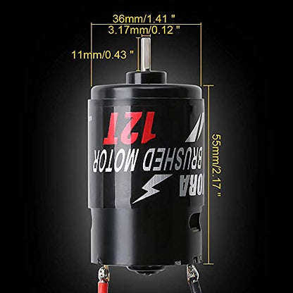 INJORA RC Motor 550 Brushed Motor and Servo 35KG High Torque Servo for RC Car Models Crawler Truck