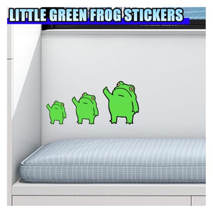 Creative Three Frog Vinyl Decal Car Sticker, Middle Finger Funny Frog Decal Car Truck Sticker, Personalized Cartoon Auto Body Decoration Stickers for Window Bumper Laptop Wall (to The Left)