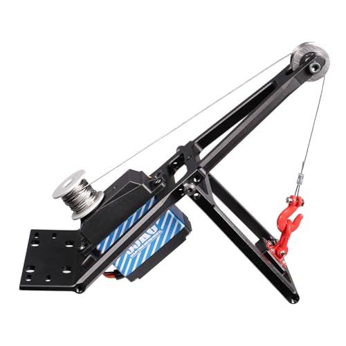 1/10 RC Crawler Tow Truck Build Kit Upgrades, Double Stent Rescue Tow Truck Crane Arm Wrecker Kit with Servo for 1/10 RC Crawler and Trailer SCX10 TRX4 Capra LCG Chassis DIY Build Parts