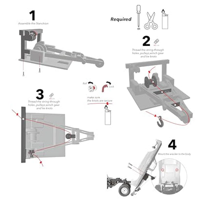 Wrecker Truck Bed Upgrade Parts for SCX24 C10 RC Crawler 1/24 Scale（NO Truck Included）