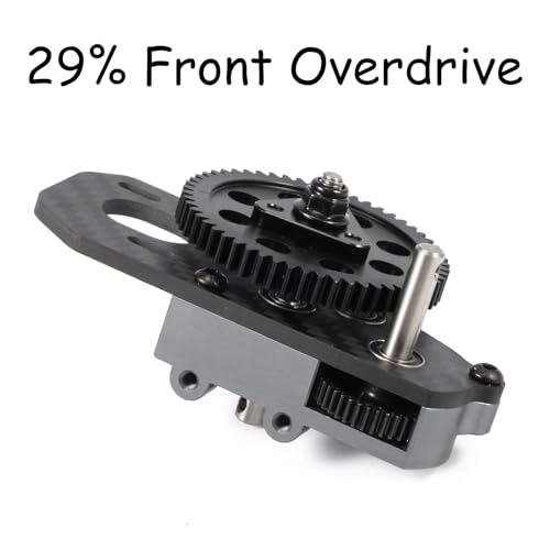 Overdrive Gearbox LCG Trans 29% 17% Overdrive Transmission with Skid Plate for 1/10 RC Crawler LCG Chassis SCX10 III Pro Capra (29% Front OD Trans) - color: 29% Front Od Trans