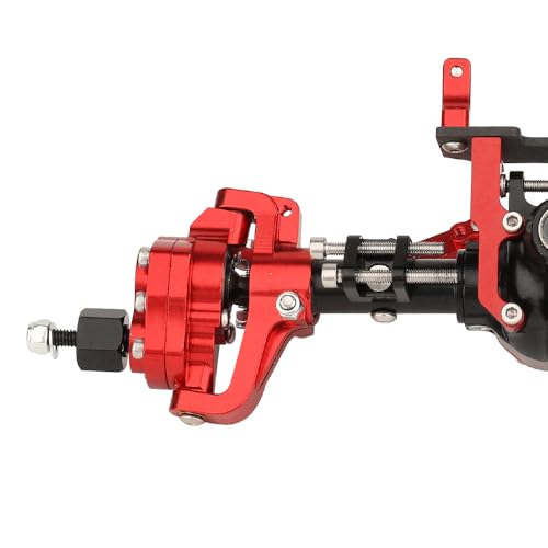 CNC Anodized Complete Front & Rear Portal Axle for 1/10 RC Crawler Car Axial SCX10 II Deadbolt 90046 90047 SCX10 90028 90027 Metal Upgrade Parts (red) - color: Red