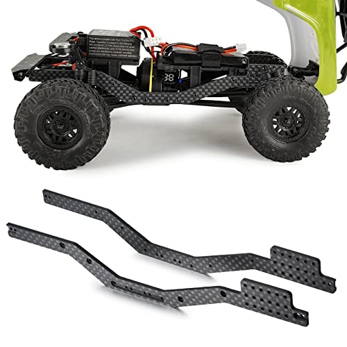Maleonn 2Pcs RC Carbon Fiber Frame Rail High Clearance for 1/24 RC Crawler Car SCX24 Chassis Upgrades AXI90081 Deadbolt AXI00001 C10 AXI00002 JLU Accessories Replacement Parts - size: Heighten