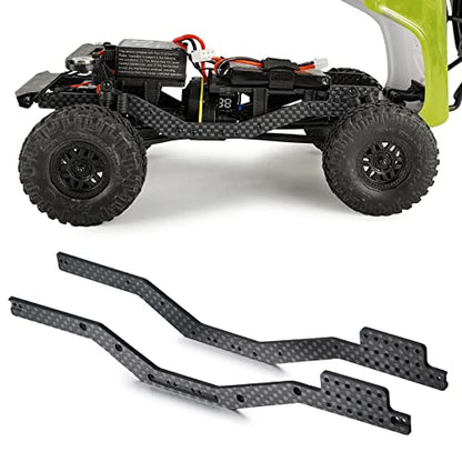 Maleonn 2Pcs RC Carbon Fiber Frame Rail High Clearance for 1/24 RC Crawler Car SCX24 Chassis Upgrades AXI90081 Deadbolt AXI00001 C10 AXI00002 JLU Accessories Replacement Parts - size: Heighten
