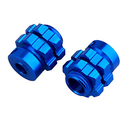 Aluminum 17mm Hex Wheel Hub Adapters for 1/10 Traxxas Summit Losi Baja Rey (Set of 4) (Navy Blue) - color: Navy Blue