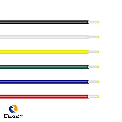 Electrical Wire CBAZY Hook up Wire Kit (Solid Wire) 22 Gauge 6 Colors 26.2 feet Each Wires 22 AWG - color: 1007-soild-electrical wire, size: 22AWG