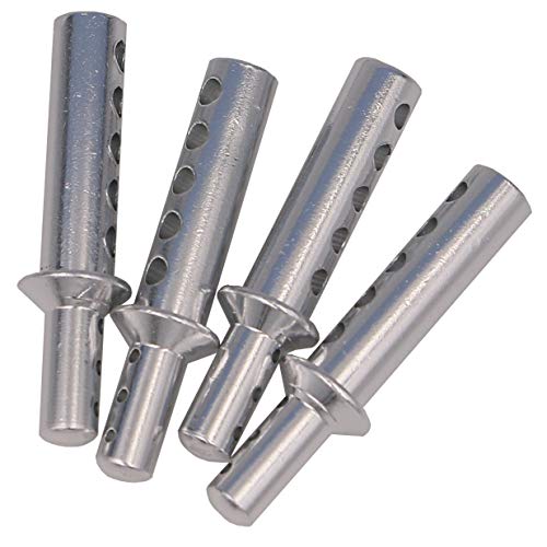 4PCS Aluminum Body Post Upgrade Parts mounts of 08047 for RC 1/10 Redcat Volcano EPX/Pro S30 Replacement (Silver) - color: Silver