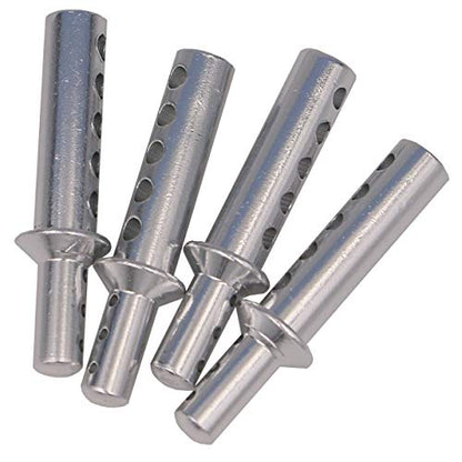 4PCS Aluminum Body Post Upgrade Parts mounts of 08047 for RC 1/10 Redcat Volcano EPX/Pro S30 Replacement (Silver) - color: Silver