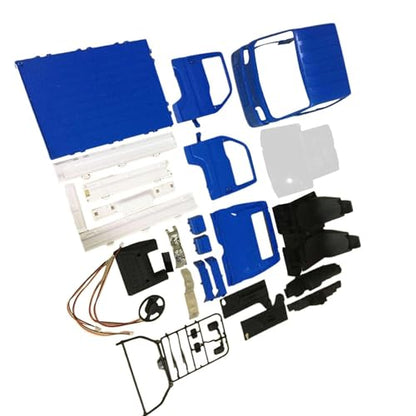 Kowaku RC Body Shell Replacement - DIY Easy to Install Spare Parts for WPL D12 WL01 Ld1297 1:16 RC Crawler, Blue