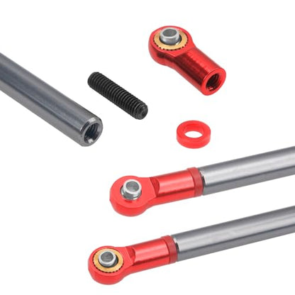 8Pcs Vgoohobby Alloy Upper & Lower Rod Link Chassis Linkage Compatible with Axial SCX10 90046 90047 313mm Wheelbase