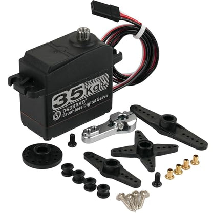 35KG Brushless Digital Servo 270° IP67 Waterproof Metal Gear RC | Stainless steel gears, dual bearings and IP67 waterproof design for RC crawlers, robots and DIY projects. - style: 35KG 270 Degree