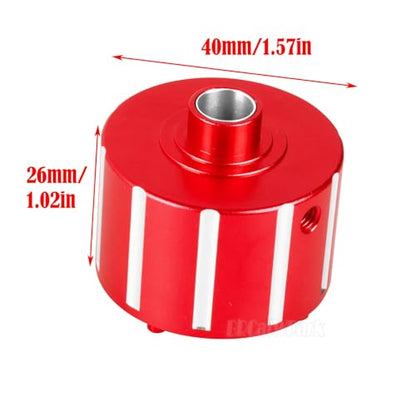 Aluminum Differential Carrier Diff Case Upgrades Part for 1/5 Kraton 8S BLX Outcast 8S BLX,Red - color: Red (Upgrades Part)