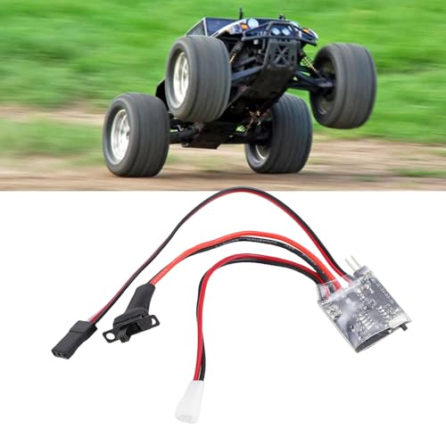 ESC, 30A Brushed Electronic Speed Controller RC Motor Speed Control with Brake PH2.0 Plug for 1:16 1:18 1:24 RC Car Boat DIY