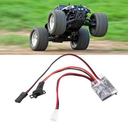 30A Brushed Electronic Speed Controller, RC Motor Speed Control with Brake and PH2.0 Plug for 1:16, 1:18, :24 RC Car Boat DIY