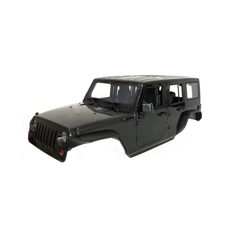 1/10 Jeep Hard Body Shell kit,Open Car Shell Kit 313mm Wheelbase for RC Crawler Car Axial SCX10 SCX10 II 90046 90047 RGT EX86100 (Black) - color: Black