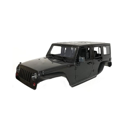 1/10 Jeep Hard Body Shell kit,Open Car Shell Kit 313mm Wheelbase for RC Crawler Car Axial SCX10 SCX10 II 90046 90047 RGT EX86100 (Black) - color: Black