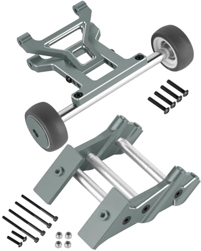 RC Aluminium Wheelie Bar Set & Wing Mount Upgrades Part for 1/10 KRATON 4X4 4S V2 BLX,OUTCAST 4X4 4S V2 BLX,Alloy Rear Wing Mount Stand Up Wheel Hops Up,Replace ARA320613,ARA320631,Titanium - color: Titanium(1 Set)
